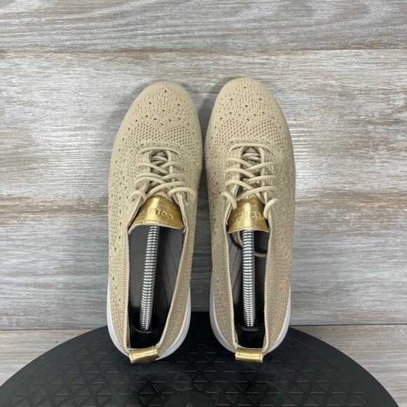 Cole Haan Womens ZeroGrand Stitchlite Knit OPTC White Rye Wingtip Oxfords Size 6 - Picture 6 of 8